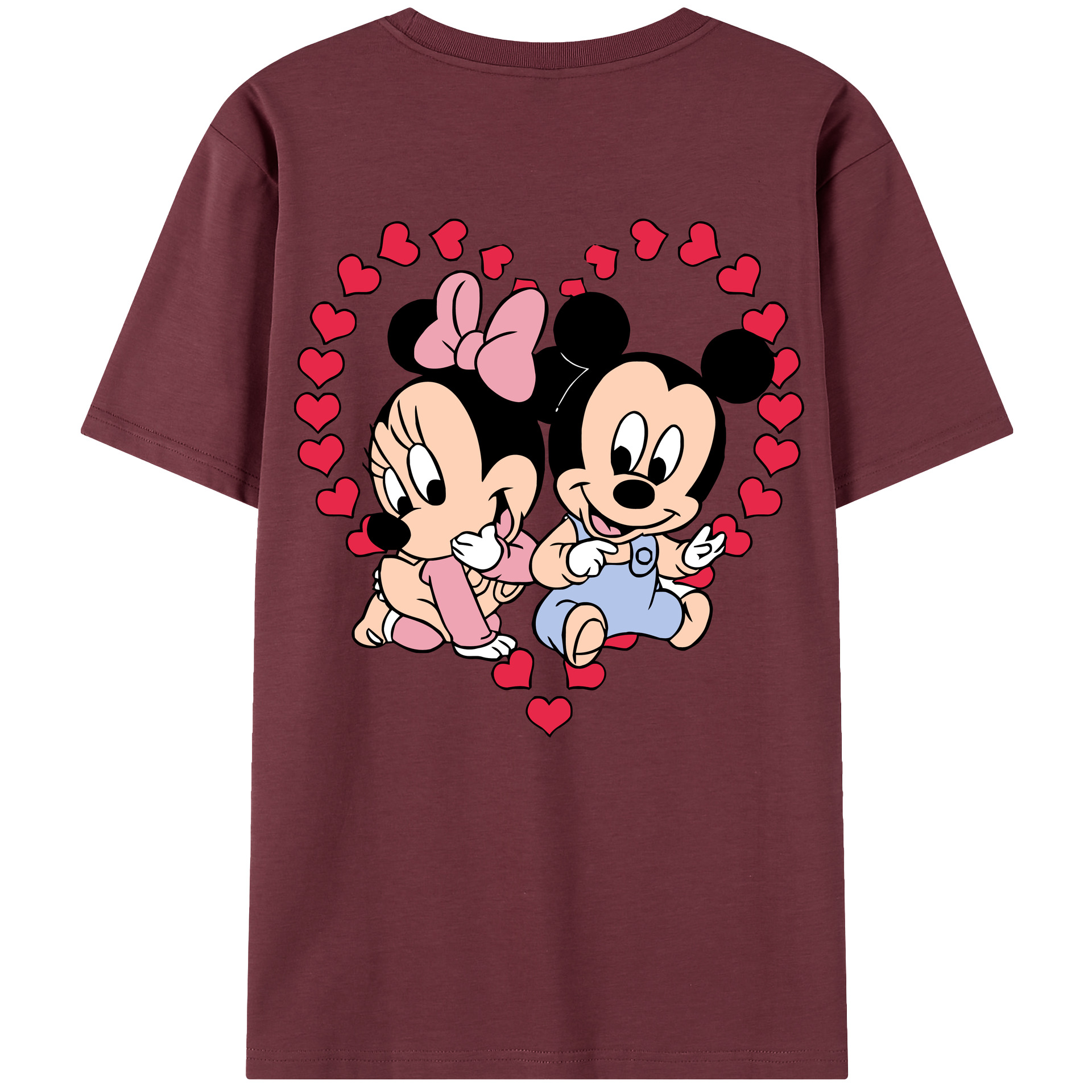 （画像用） ミッキーマウス Mickey Mouse 綿100％半袖Tシャツ（背面プリント）